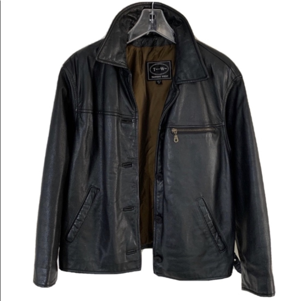 Tannery West Women's Button Front Leather Jacket S